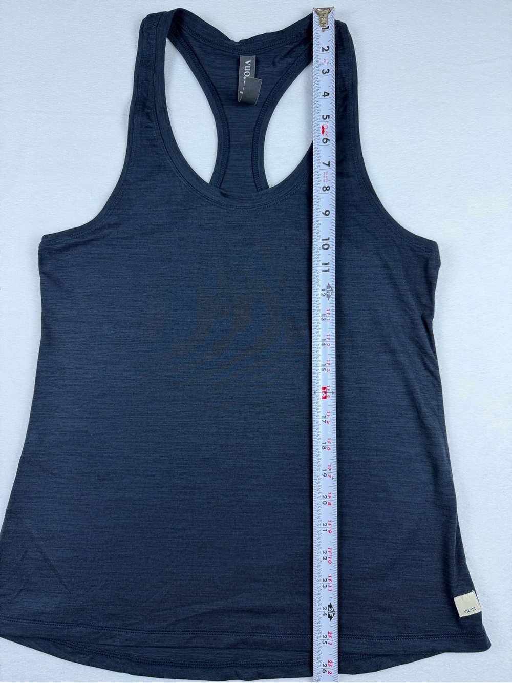 Vuori Blue Heathered Racerback Tank Top Size M Athletic Workout Activewear - Picture 5 of 6